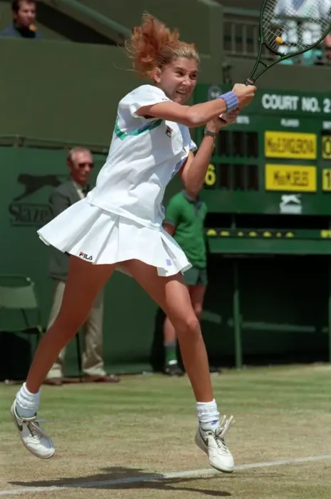 Framed Print : Wimbledon Tennis. Monica seles. Action. June 1989 89-3908-057 Framed Print : Wimbledon Tennis. Monica seles. Action. June 1989 89-3908-057