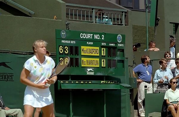 Wimbledon Tennis. Monica seles. Action. June 1989 89-3908-062
