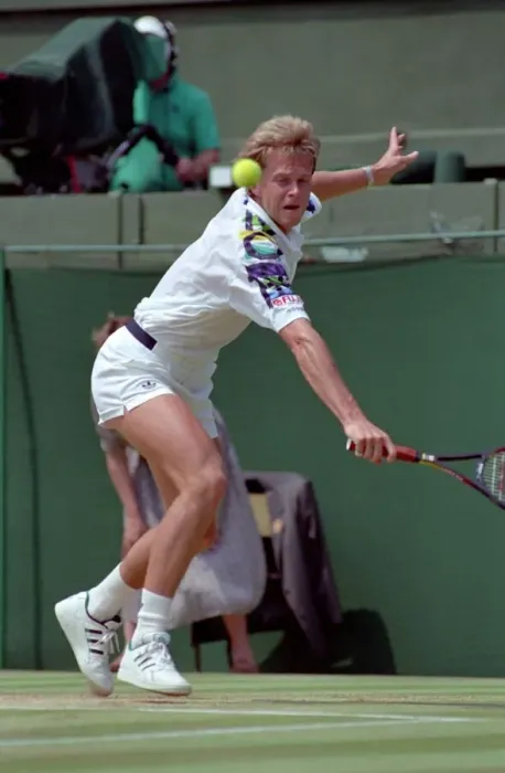 Framed Print : Wimbledon Tennis. Stefan Edberg v. Michael Stich. July 1991 91-4275-124 Framed Print : Wimbledon Tennis. Stefan Edberg v. Michael Stich. July 1991 91-4275-124