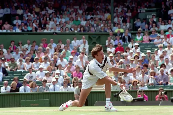 Framed Print : Wimbledon Tennis. Stefan Edberg v. Michael Stich. July 1991 91-4275-110 Framed Print : Wimbledon Tennis. Stefan Edberg v. Michael Stich. July 1991 91-4275-110