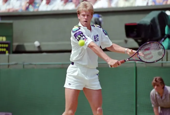 Framed Print : Wimbledon Tennis. Stefan Edberg v. Michael Stich. July 1991 91-4275-120 Framed Print : Wimbledon Tennis. Stefan Edberg v. Michael Stich. July 1991 91-4275-120