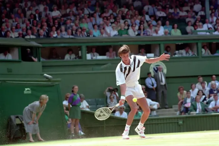 Framed Print : Wimbledon Tennis. Stefan Edberg v. Michael Stich. July 1991 91-4275-107 Framed Print : Wimbledon Tennis. Stefan Edberg v. Michael Stich. July 1991 91-4275-107