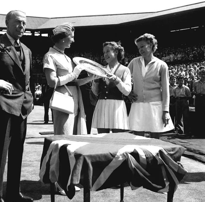 Framed Print : Wimbledon Womens Single Tennis Final 1952 Maureen Connolly is present with Framed Print : Wimbledon Womens Single Tennis Final 1952 Maureen Connolly is present with