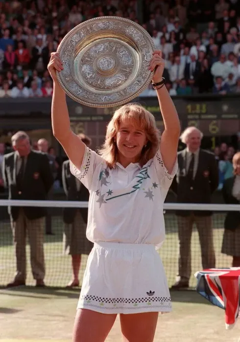 Framed Print : Wimledon Tennis Championship Ladies Singles Final. West German tennis player Steffi Framed Print : Wimledon Tennis Championship Ladies Singles Final. West German tennis player Steffi