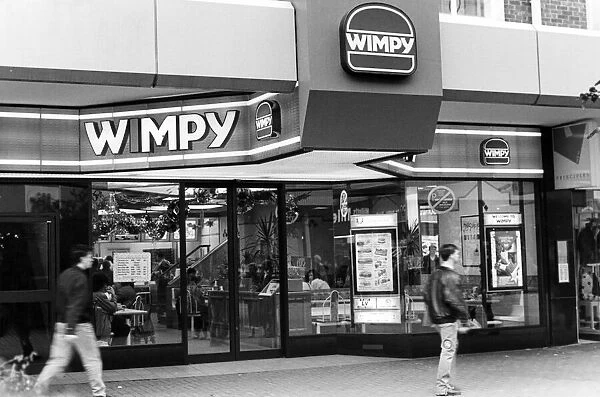 Wimpy restaurant in Middlesbrough, 21st December 1987