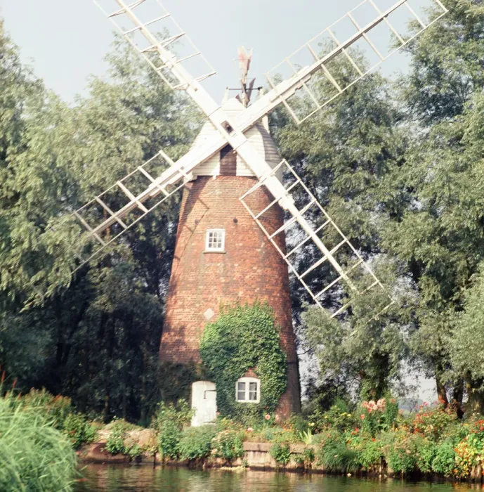 Framed Print : Windmill at Barton Broad, Norfolk. August 1967 Framed Print : Windmill at Barton Broad, Norfolk. August 1967