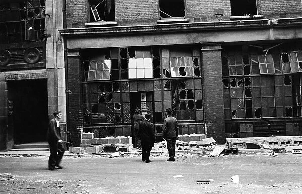Windows at the Daily Mirror building were blown out following a V1 flying bomb