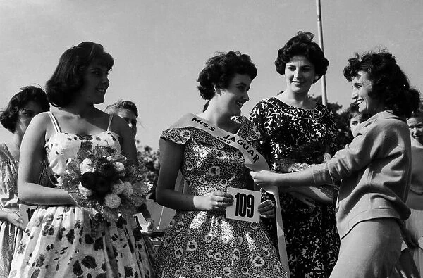 The winner of the Miss Jaguar beauty contest 1959. Circa August 1959