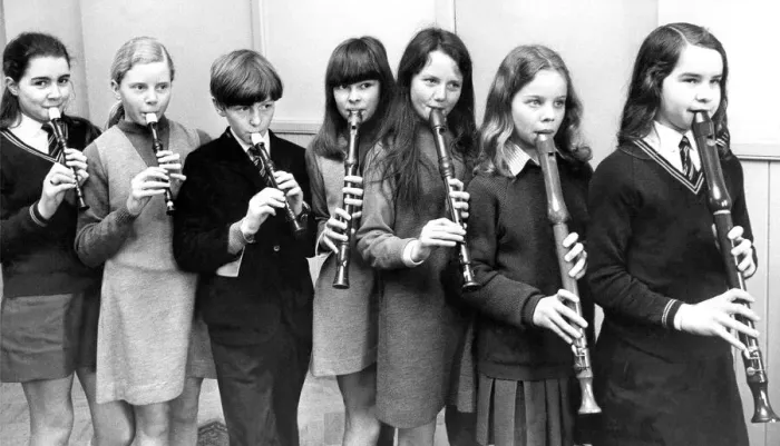 Framed Print : The winners of the Consort Recorder Class at Tynedale Music Festival - The Sele Music