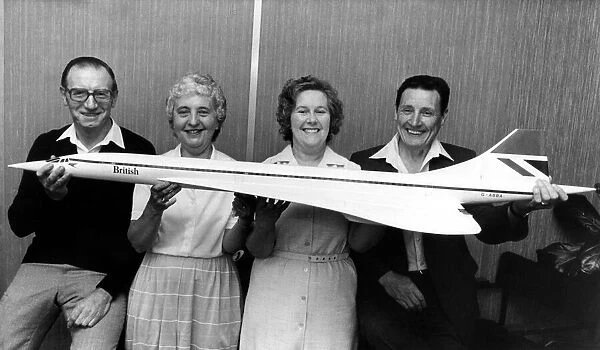 Winners of the Evening Chronicle competition to win a flight on Concorde in August 1984