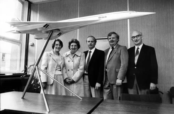 Framed Print : Winners of the Evening Chronicle competition to win a flight on Concorde in August 1984 Framed Print : Winners of the Evening Chronicle competition to win a flight on Concorde in August 1984