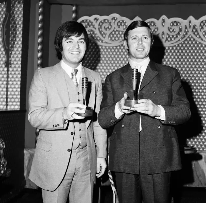 Framed Print : The winners of the Reveille BBC National Awards for the top two Disc Jockeys on BBC One