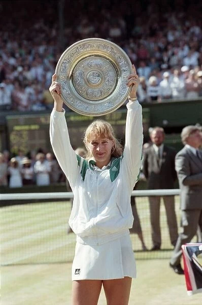 Winners Trophy presented to Steffi Graf by Duchess of Kent After Her Victory in the Final