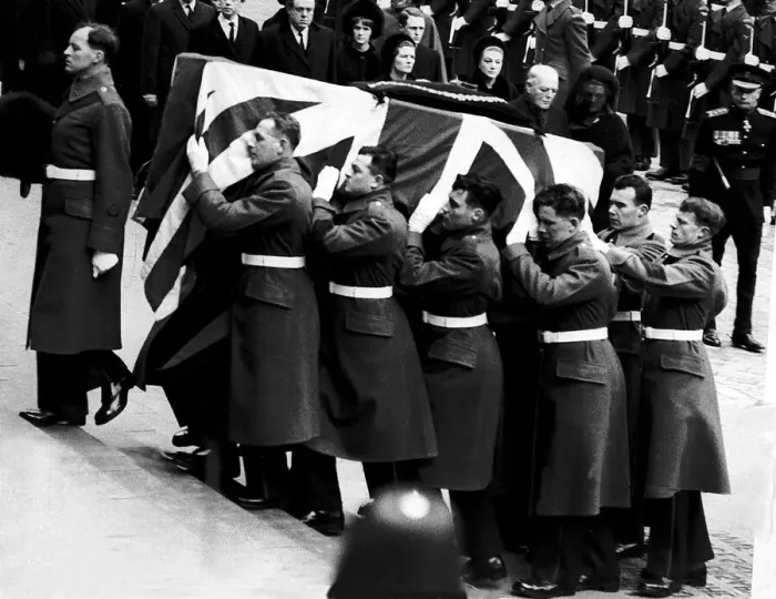 Framed Print : Winston Churchill coffin carried by Army soldiers 1965. Thousands of people have paid Framed Print : Winston Churchill coffin carried by Army soldiers 1965. Thousands of people have paid