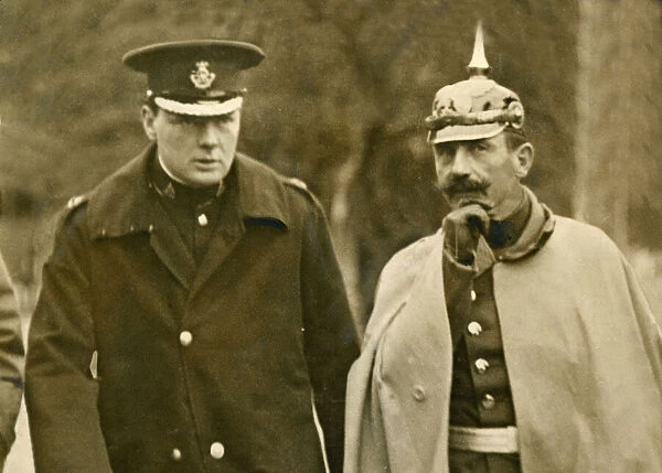 Winston Churchill with a German Officer September 1909