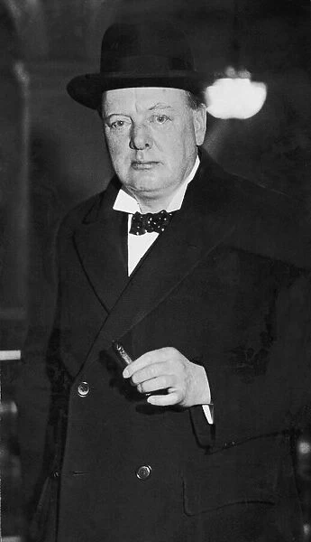 Winston Churchill, holding a cigar. May 1933