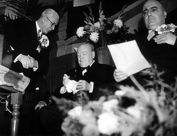 Winston Churchill Oct 1951 Conservative Party Conference at Liverpool Stadium