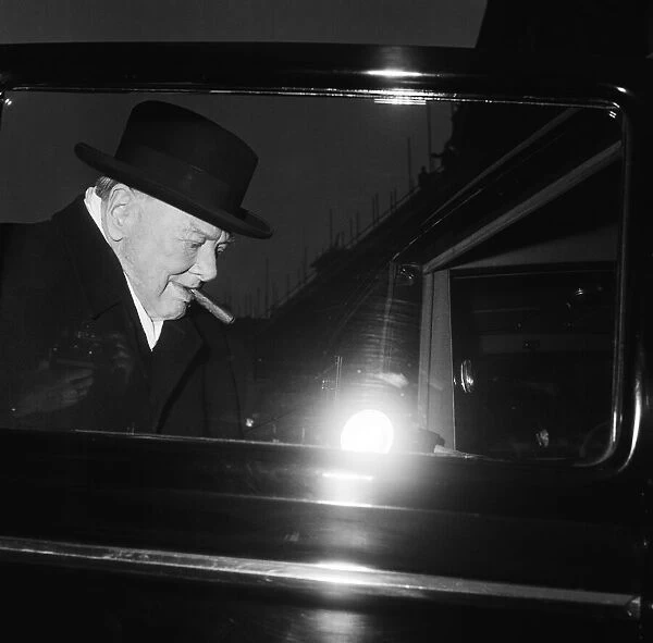 Winston Churchill pictured on his way to the House of Commons. 23rd January 1964
