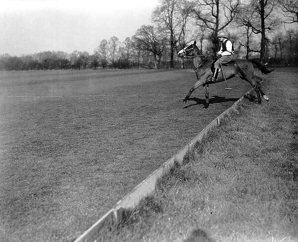 Winston Churchill playing polo at Worcester Park April 1924