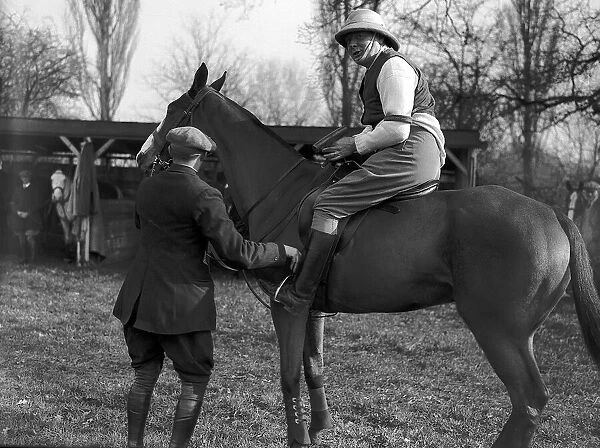Winston Churchill plays polo at Worcester Park April 1924