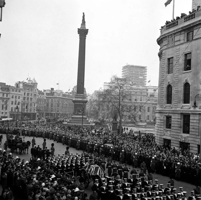Framed Print : Winston Churchill state funeral. Churchill died on 25 January 1965, aged 90 Framed Print : Winston Churchill state funeral. Churchill died on 25 January 1965, aged 90