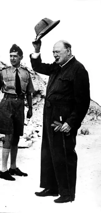 Framed Print : Winston Churchill who was Prime Minister during the War years. May 1945 Framed Print : Winston Churchill who was Prime Minister during the War years. May 1945