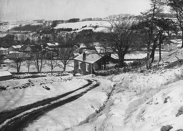 A winter snow scene, Allendale, Northumberland. 22nd November, 1979