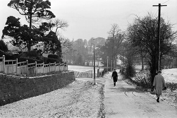 A wintry scene near Allesley Hall, Coventry, West Midlands. 29th November 1966