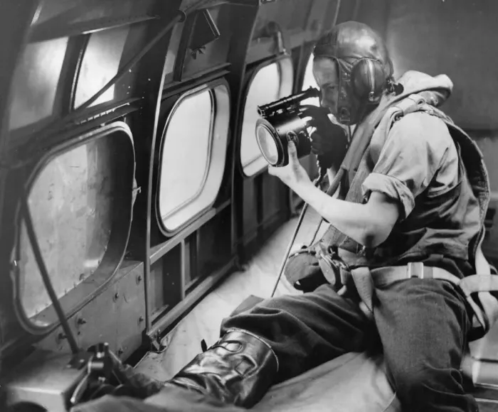 Framed Print : The wireless operator / air gunner of a Lockheed Hudson Mark I of No Framed Print : The wireless operator / air gunner of a Lockheed Hudson Mark I of No