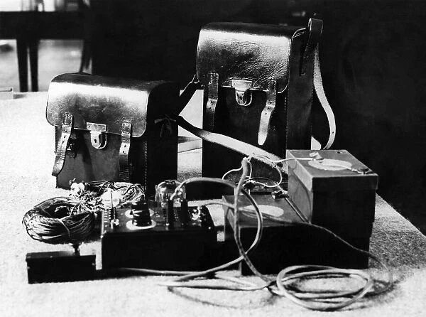 Wireless set used by enemy agents who were executed today