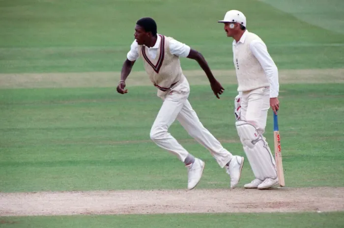 Framed Print : The Wisden Trophy - 2nd Test, England V West Indies. West Indian bowler Curtly Ambrose Framed Print : The Wisden Trophy - 2nd Test, England V West Indies. West Indian bowler Curtly Ambrose