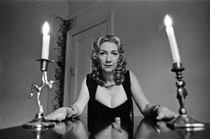 Framed Print : Witch, Mrs Patricia Crowther, High Priestess of the Moon Goddess pictured at her Framed Print : Witch, Mrs Patricia Crowther, High Priestess of the Moon Goddess pictured at her