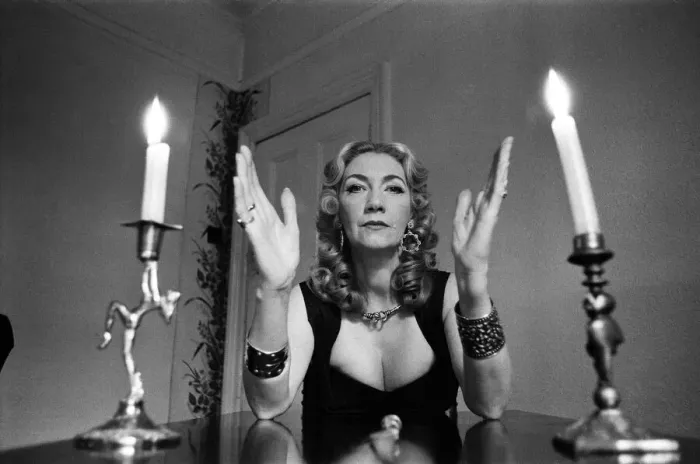 Framed Print : Witch, Mrs Patricia Crowther, High Priestess of the Moon Goddess pictured at her Framed Print : Witch, Mrs Patricia Crowther, High Priestess of the Moon Goddess pictured at her