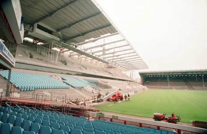 Framed Print : Witton Lane Stand Redevelopment, Aston Villa Football Club, Wednesday 4th August 1993 Framed Print : Witton Lane Stand Redevelopment, Aston Villa Football Club, Wednesday 4th August 1993