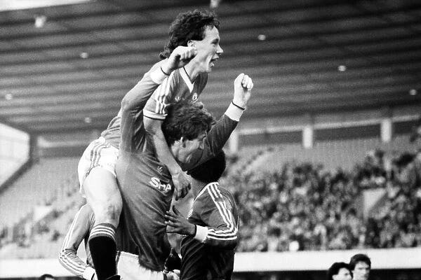 Wolverhampton Wanderers v. Manchester United. Feburary 1984 MF14-12-004 The final score