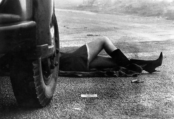 Woman car mechanic. No need to stop, chaps. Sue Goslings managing quite well