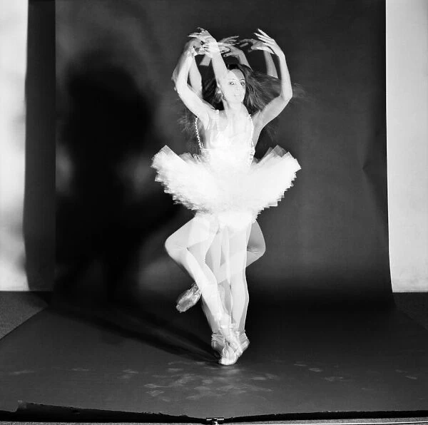 Woman dancing with topless ballet dress February 1975 75-00969-010
