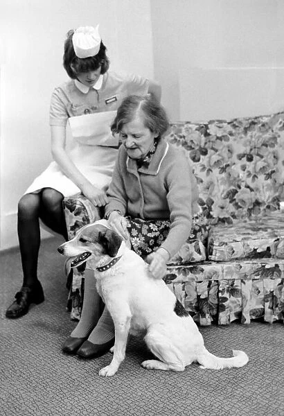 Woman and Dog. Miss Emily Hoban 79. February 1975 75-00750-005