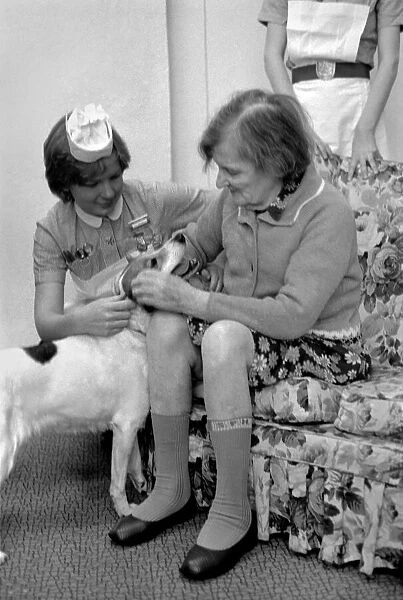 Woman and Dog. Miss Emily Hoban 79. February 1975 75-00750-004