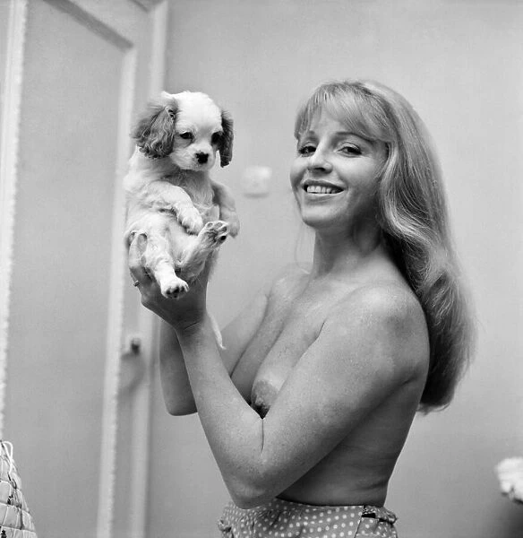 Woman: Girl: Puppy: Cute: King Charles Spaniel model Cherry Gilham