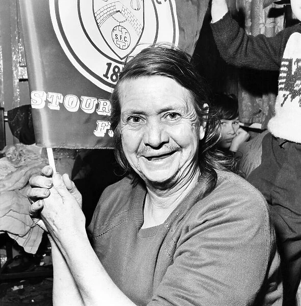 Woman  /  Humour: Mrs. Alice Dakin. Banned by Football Club. January 1975 75-00261