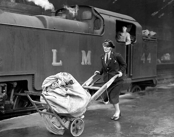 Woman Railway Porter during WW2 - 1941 Women doing mens jobs during the war