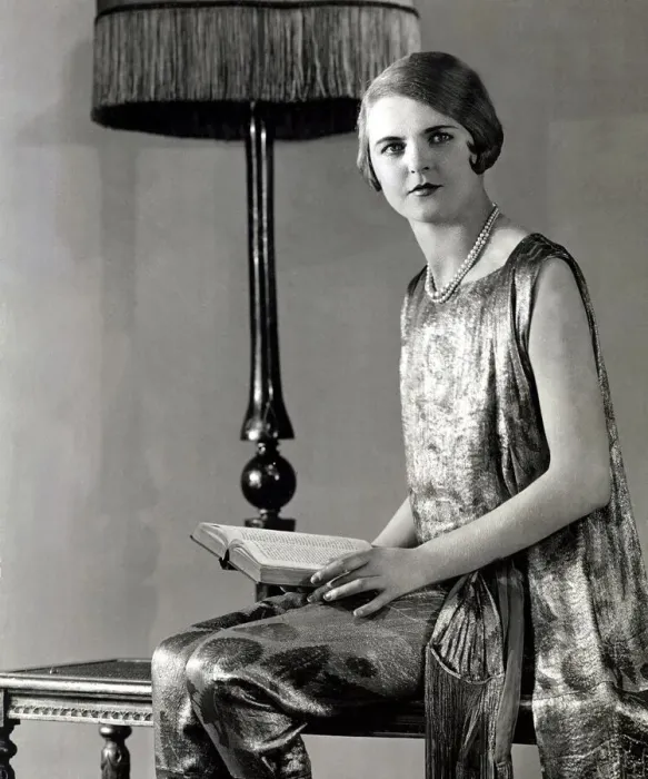 Framed Print : woman wearing pearl necklace and silk dress with sash tied around her wais Framed Print : woman wearing pearl necklace and silk dress with sash tied around her wais