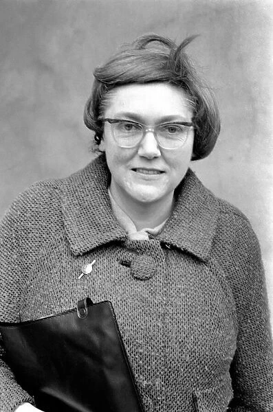 A Woman wearing winter coat, and glasses. November 1969 Z11436