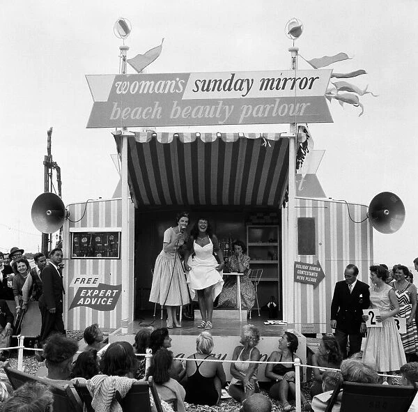 Womans Sunday Mirror suntan competition at Southsea, Portsmouth, Hampshire