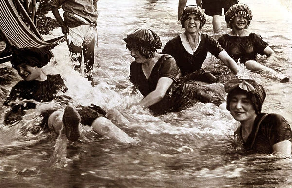 Women bathing in the sea May 1948 Seaside 07  /  05  /  1948