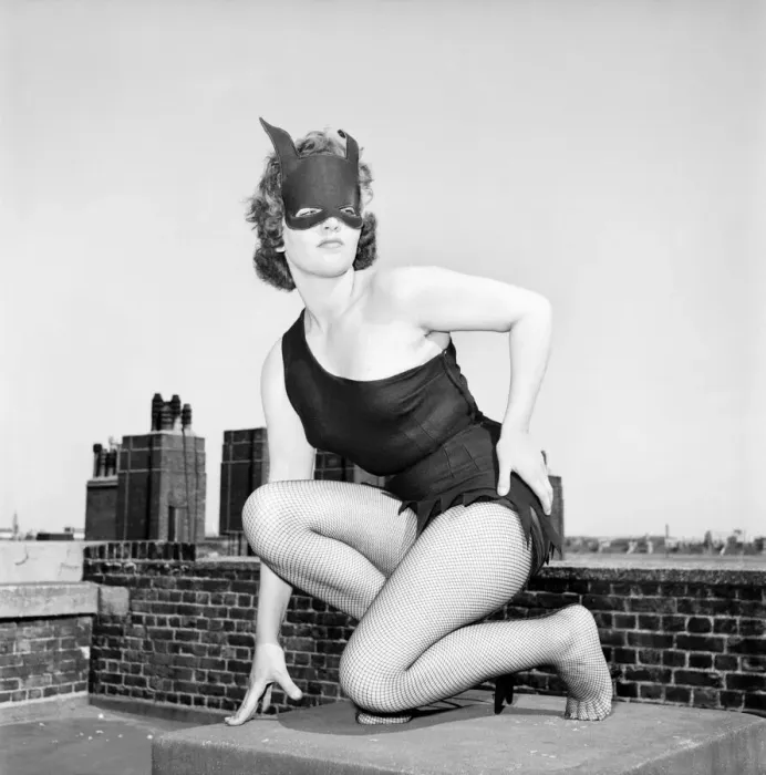 Framed Print : Women dressed as She Devil. Model: Pamela Dennis. May 1957 E270-008 Framed Print : Women dressed as She Devil. Model: Pamela Dennis. May 1957 E270-008