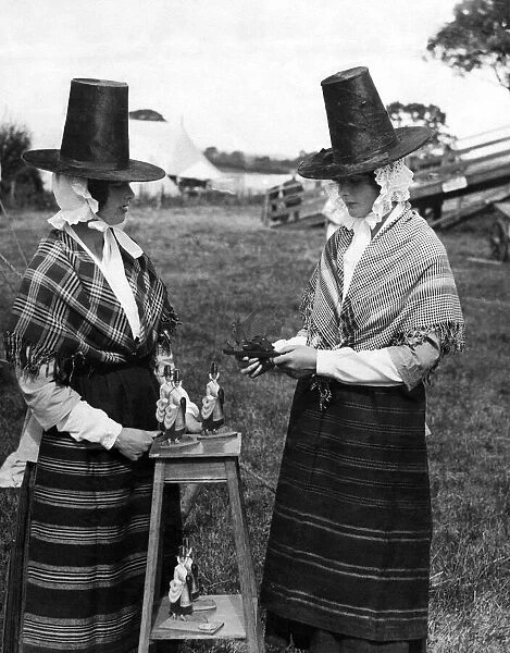 Women dressed in traditional clothing at the Eisteddfod at Mold, Flintshire