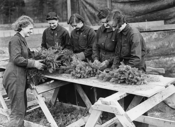 Framed Print : Women of the Forestry Commission section of the Women Framed Print : Women of the Forestry Commission section of the Women