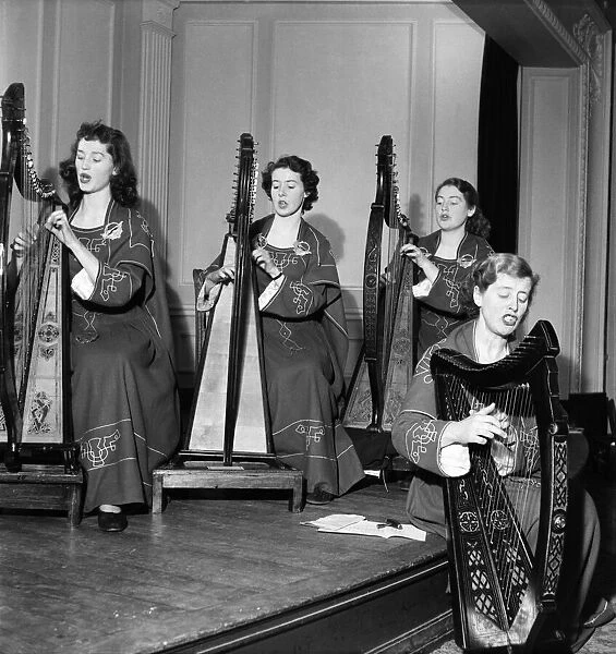 Women Harp Players. February 1953 D630